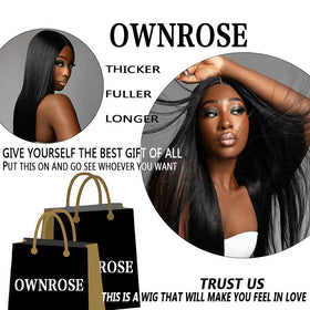OWNROSE 26 inch lace front wig suitable for weddings cosplay daily wear