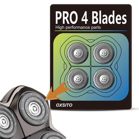 OXSITO Silver Pro 4-Head blades for gentle shaving with less irritation