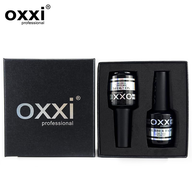 OXXI Professional no-wipe top coat provides high-gloss, durable finish.