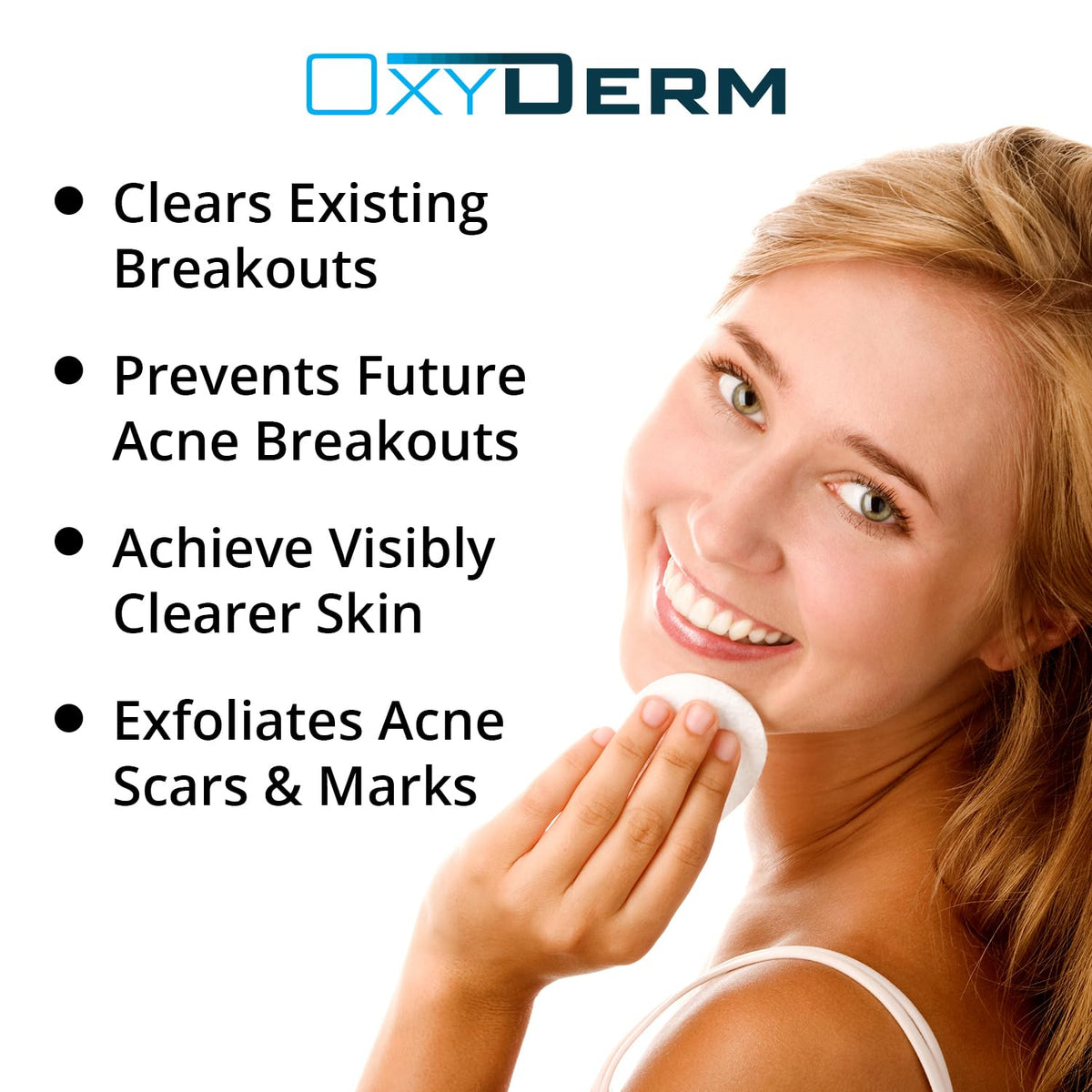 OxyDerm pad with cucumber and grapefruit extracts for soothing, balanced skin
