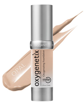 Oxygenetix Oxygenating Foundation Opal bottle with breathable coverage for sensitive skin.