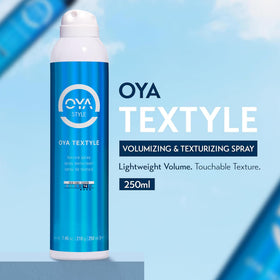 OYA Textyle hairspray offers extra hold for lasting styles without heaviness.