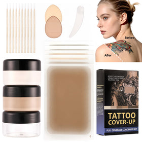 OYGCEE Tattoo Cover-Up Kit full set for body and face concealment.