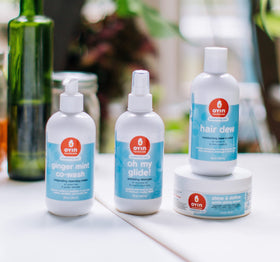 Oyin Hair Dew finished curls glow with light, non-greasy shine