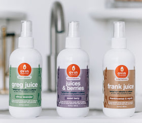 Oyin Handmade Greg Juice spray mist showing daily hydration for curls and sensitive scalp