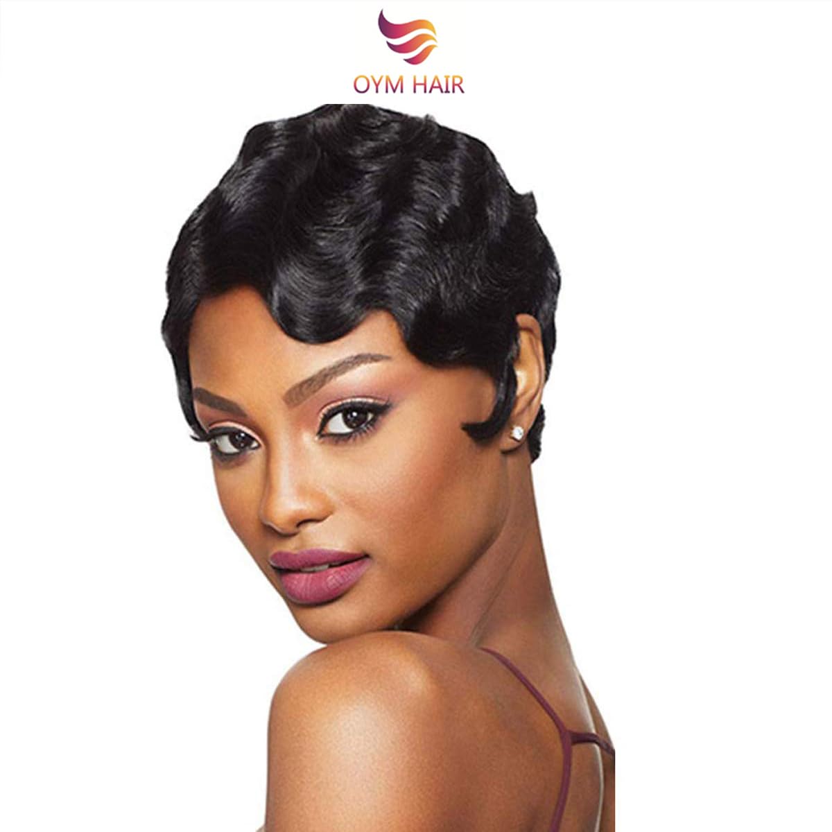 OYM HAIR Brazilian virgin remy hair detail highlighting softness and smooth texture.