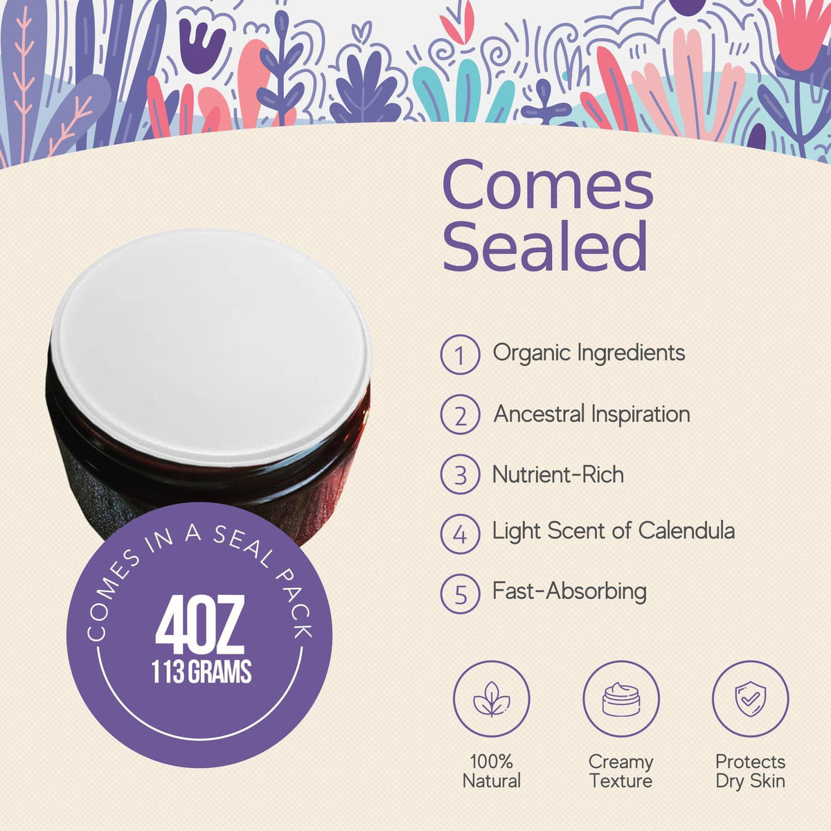 Ozek calendula-infused oil delivers a light, natural fragrance.
