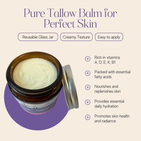 Ozek organic tallow with olive oil and calendula for gentle moisture.