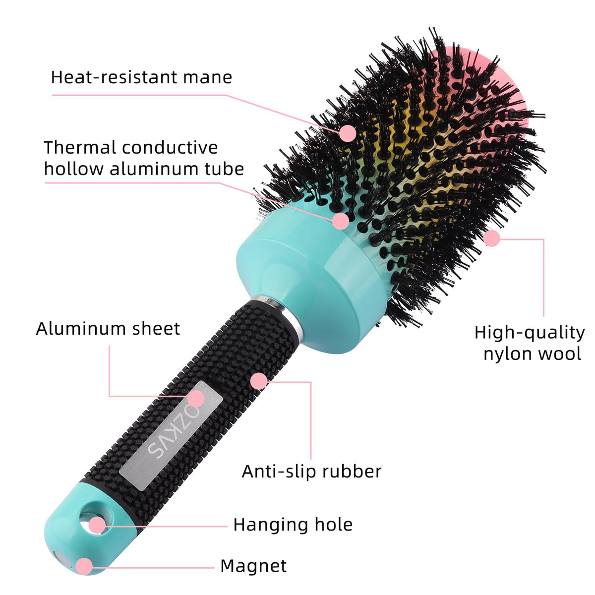 OZKVS hair clips provide precise sectioning during styling.