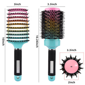 OZKVS vented paddle brush smooths frizz with breathable airflow.