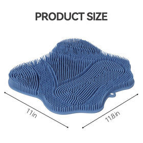 Ozner blue foot scrubber mat fits most showers.