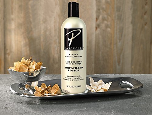 P. Latouche Body & Hand Lotion application showing smooth skin and dryness relief.