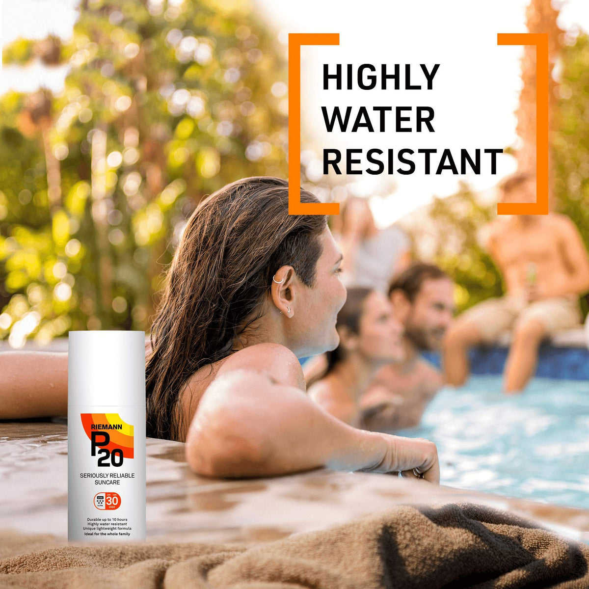 P20 Riemann water-resistant SPF50 spray for swimming