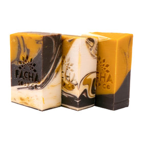 Pacha Soap Co Almond Goat Milk Bar Soap packaging highlights gift-ready presentation