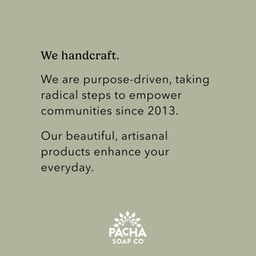 Pacha Soap Co bath bombs fizzing in tub for moisturizing soak