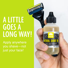Pacific Shaving Company unisex shave oil demonstrating versatile application.