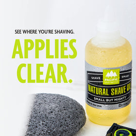 Pacific Shaving Company vitamin E oil applied to skin for conditioning feel.