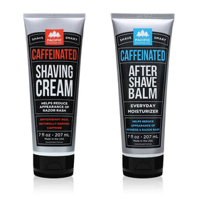 Pacific Shaving Company caffeinated shaving cream creates an energized lather for morning shaves.