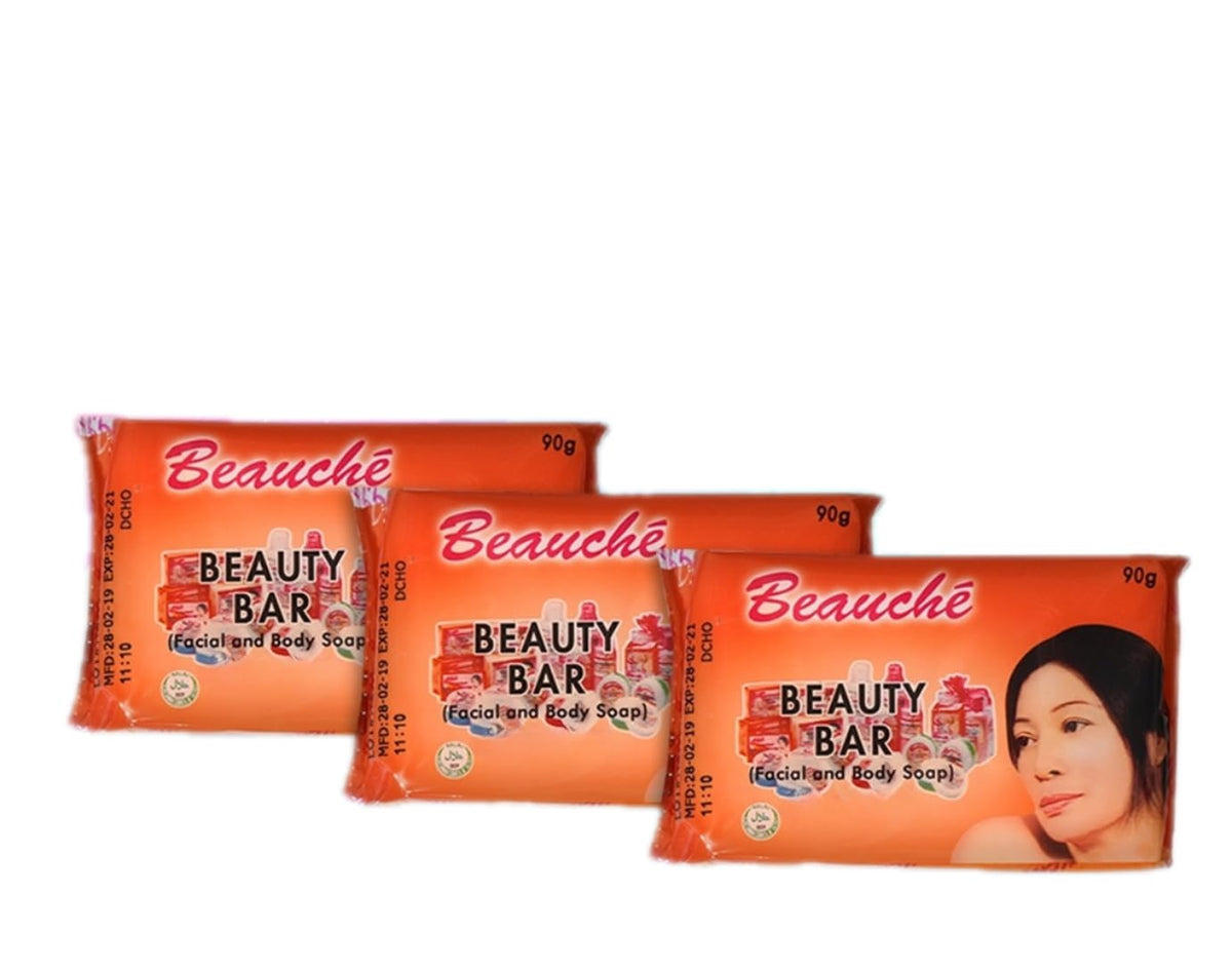 Pacific Supply Express Beauche Beauty Bar 90g orange bar close-up for refreshing citrus body care