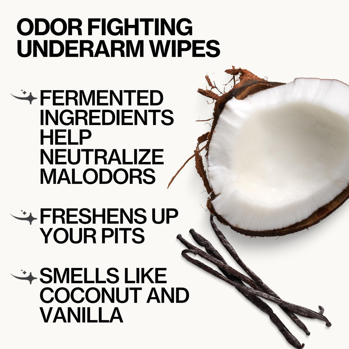 Pacifica Coconut Milk Deodorant Wipes pack for on the go freshness.