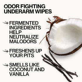 Pacifica Coconut Milk Deodorant Wipes pack for on the go freshness.