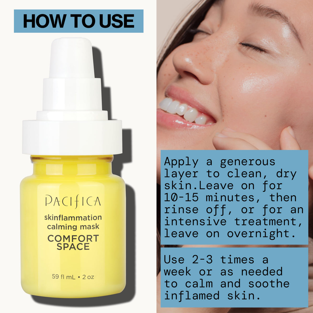 Pacifica Comfort Space Mask azelaic acid provides gentle hydration.