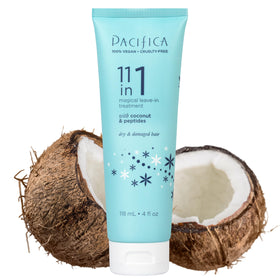 Pacifica quick styling routine showing detangling then leave-in conditioning for smooth results.