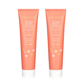 Pacifica Glow Baby Brightening Face Wash Set bottles for gentle daily cleansing