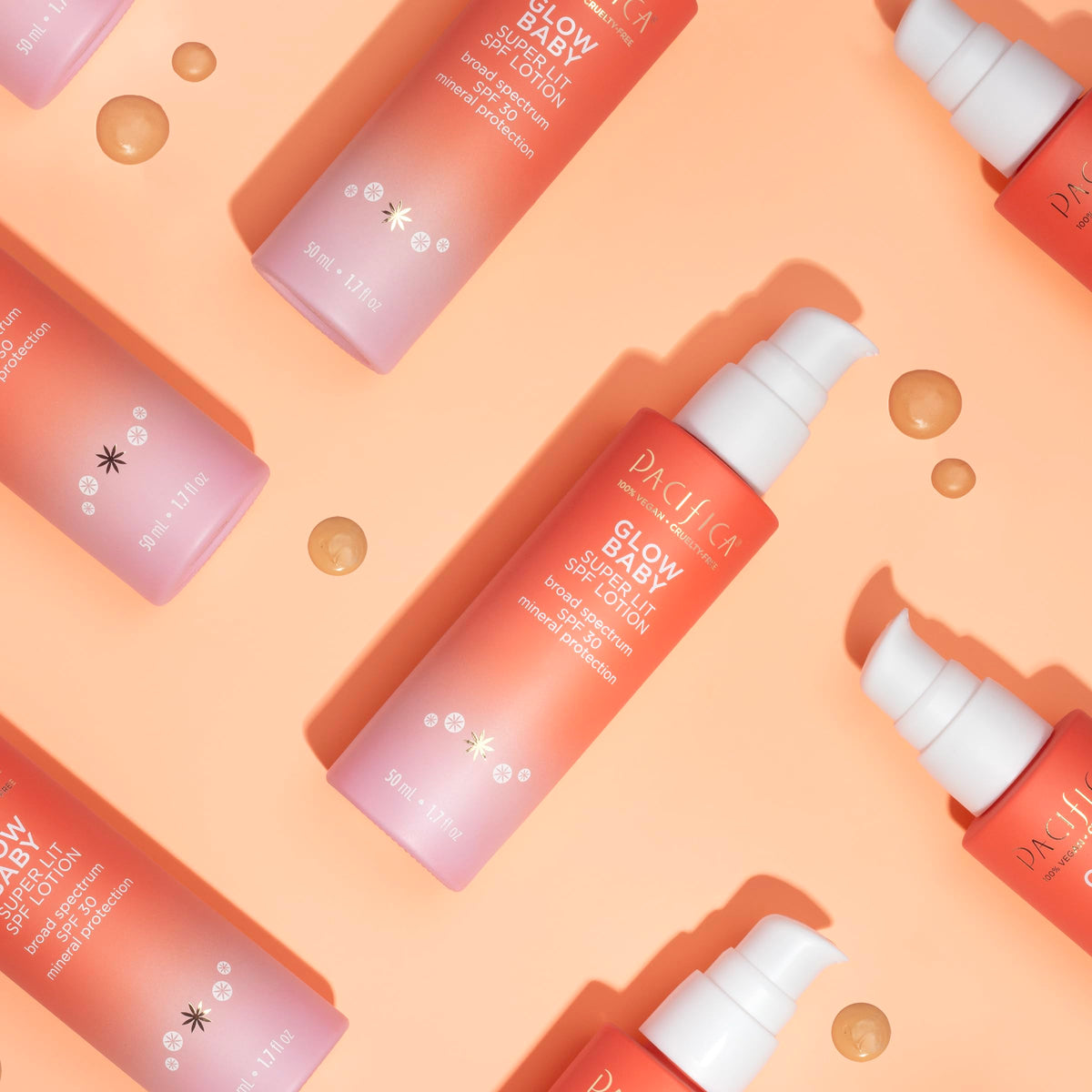 Pacifica Glow Baby SPF 30 contains apple cell extract for skin renewal support.