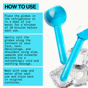Pacifica Ice Roller large globe soothes cheeks and neck for firming feel.