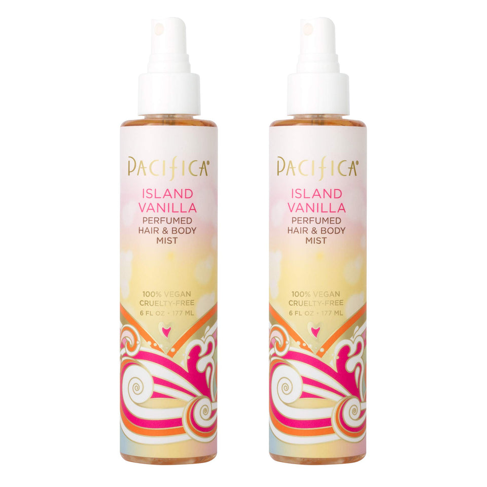 Pacifica Island Vanilla hair mist adds light, long-lasting vanilla scent to hair