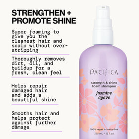 Pacifica Jasmine Agave Conditioner bottle, helps detangle and hydrate for smoother strands