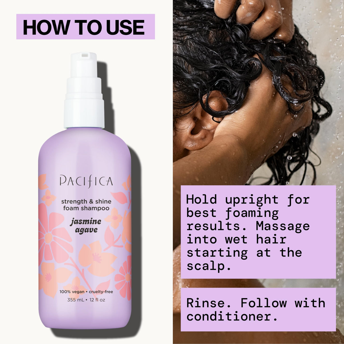 Pacifica Jasmine Agave Conditioner texture, silky conditioning without heavy buildup