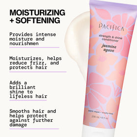 Pacifica Jasmine Agave set packaging, eco friendly design supports sustainable haircare