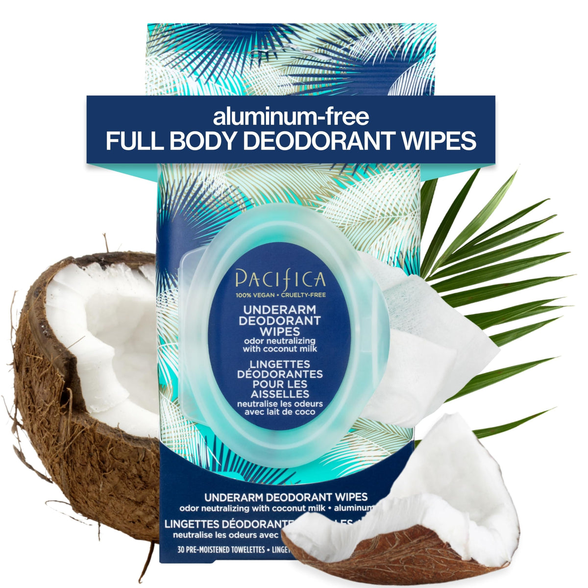 Pacifica natural deodorant transition visual showing fresh underarms.