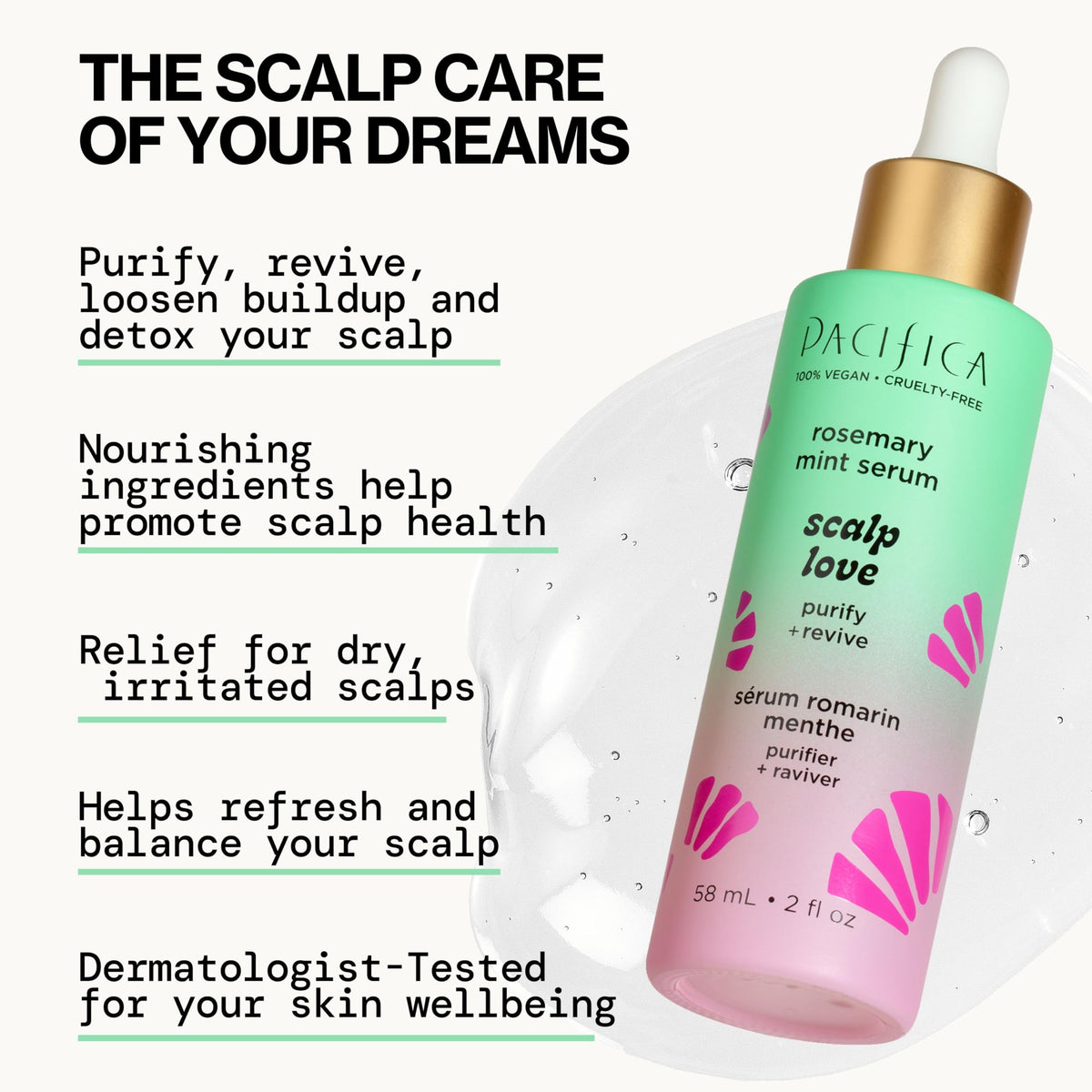 Pacifica rosemary-detox-scalp-scrub tub showing exfoliation and buildup removal