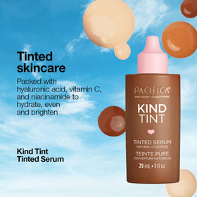 Pacifica Kind Tint Serum with vitamin C and niacinamide for brightness.