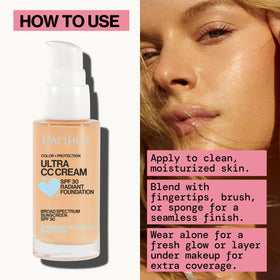 Pacifica Ultra CC Cream Mineral SPF conveys reef-safe protection with mineral filters