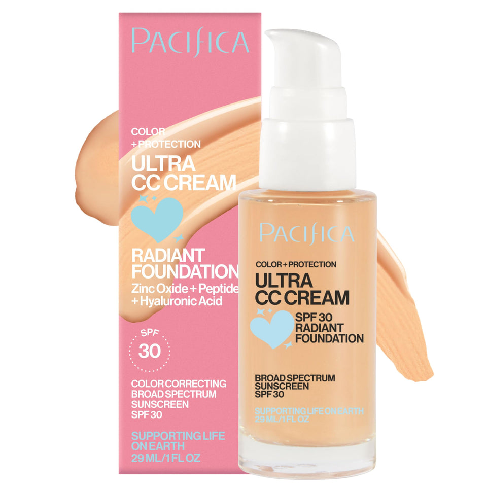 Pacifica Ultra CC Cream Radiant Finish delivers a natural glow with dewy luminosity