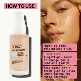 Pacifica Ultra CC Cream vegan cruelty-free label on packaging.