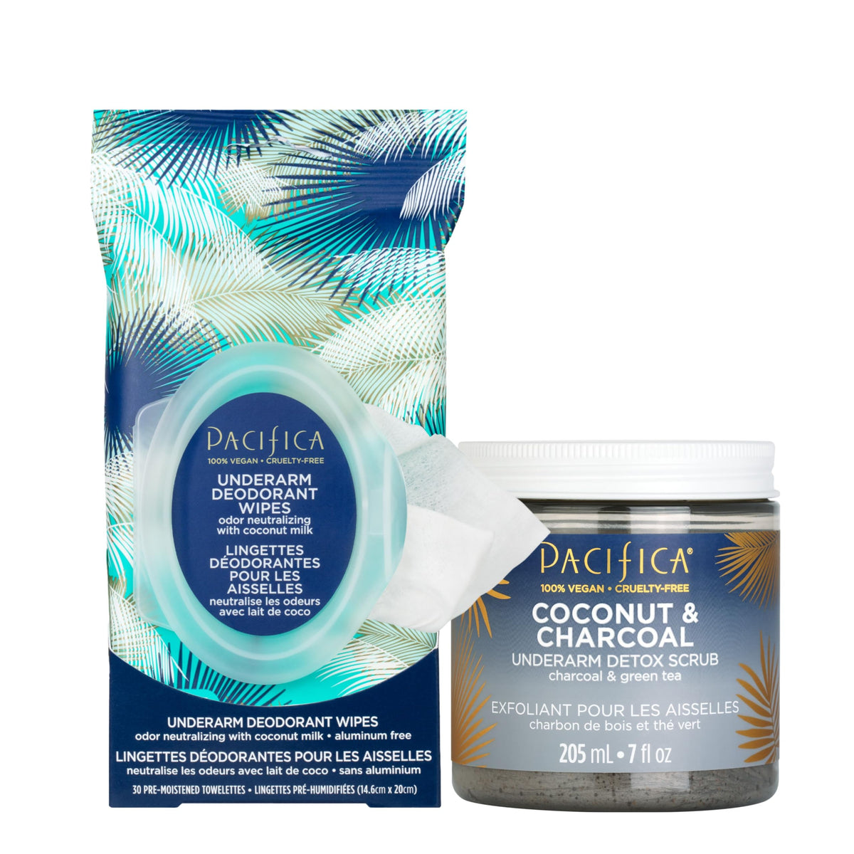 Pacifica Underarm Detox Scrub bottle showing exfoliating texture for smoother skin.
