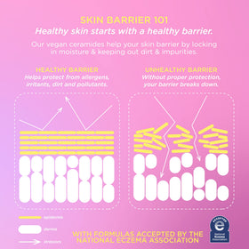 Pacifica Vegan Ceramide Eye Cream packaging label, fragrance-free and suitable for sensitive skin.