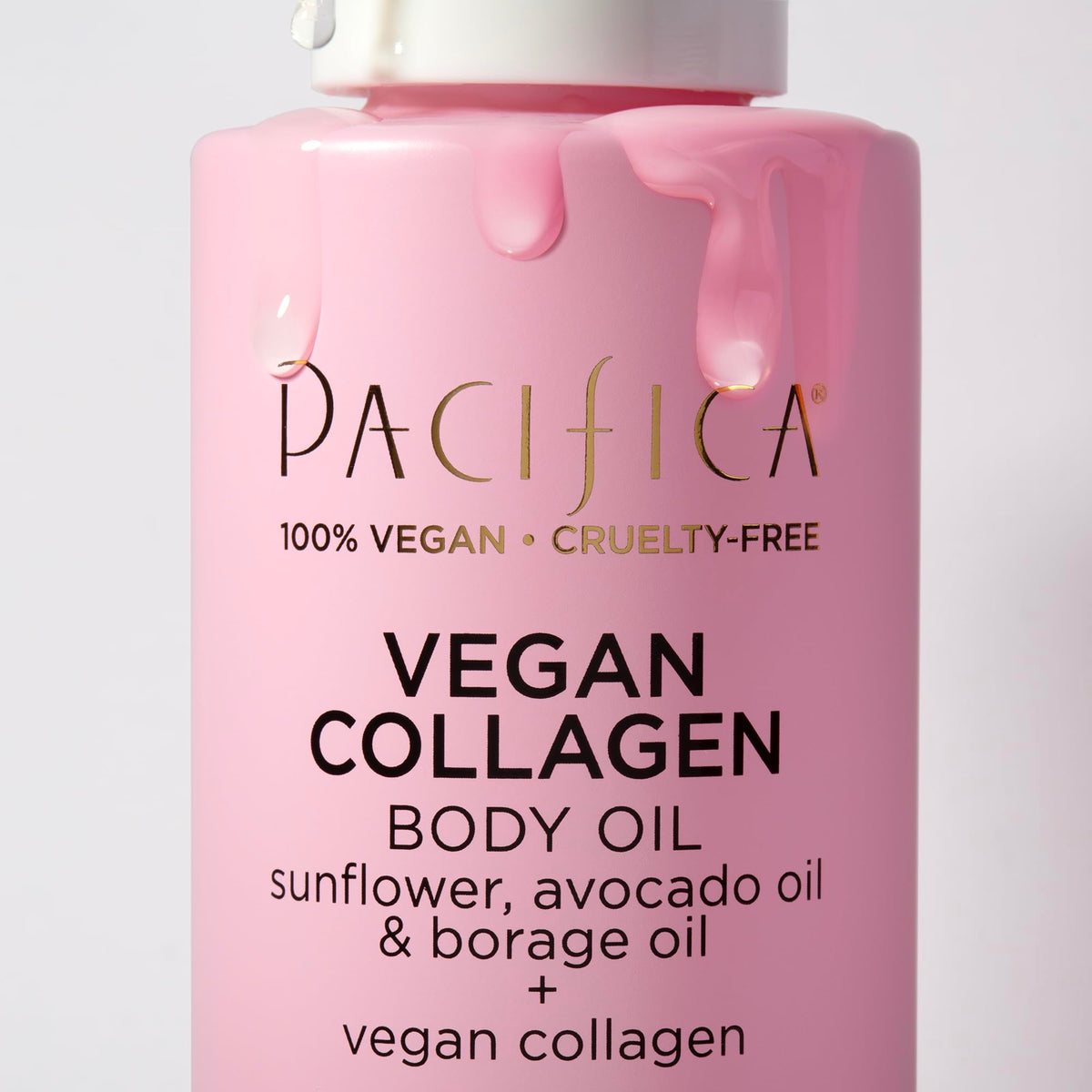 After-application glow from Pacifica Vegan Collagen Body Oil on skin