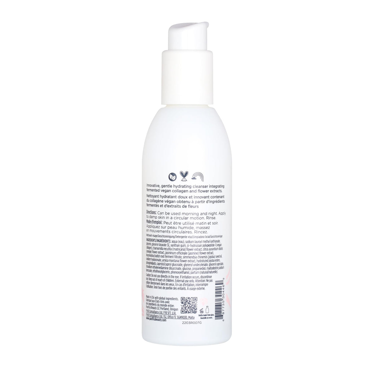 Pacifica Vegan Collagen Cream Gel Cleanser creamy texture close-up for a lush cleanse.