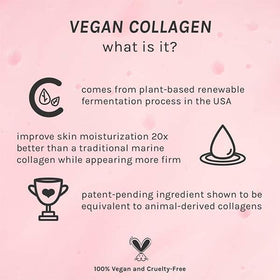 Pacifica Vegan Collagen Cream Gel Cleanser highlights hyaluronate for hydration support.