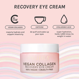 Pacifica Vegan Collagen Recovery Eye Cream tube depuffs and brightens the eye area.