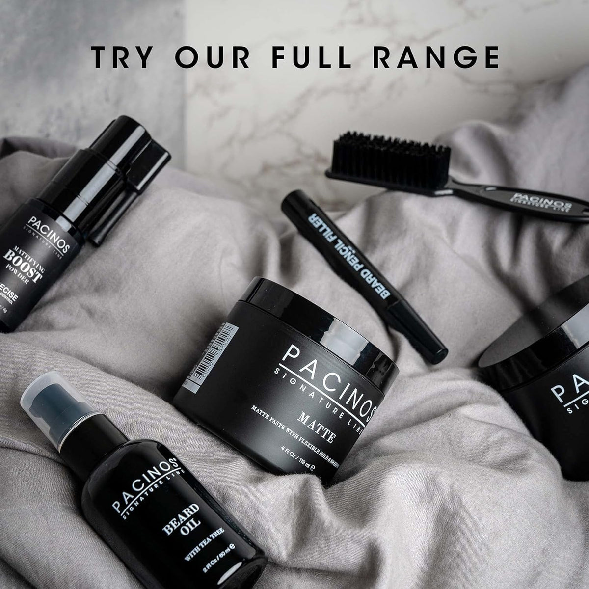 Pacinos Hair Fiber Kit after application with fuller appearance