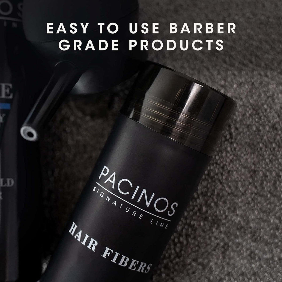 Pacinos Hair Fiber Kit dual applicator enabling even fiber distribution