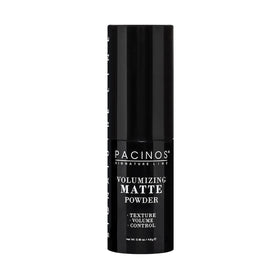 Pacinos Volumizing Matte Hair Powder packaging highlights oil control