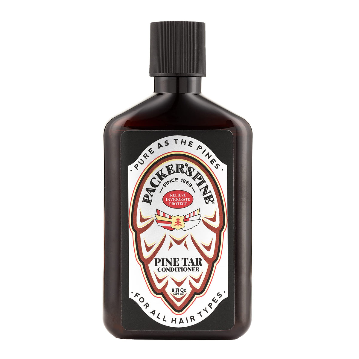 Packers Pine Tar Conditioner bottle with pine tar infusion for smoother hair